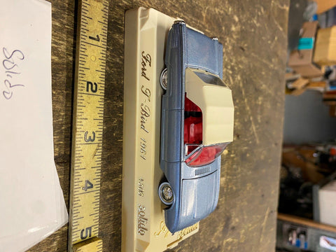 Vtg Solido DIE CAST-Ford T bird 1961 Display Stand Toy Car Collectible NICE!