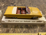 Vtg Solido DIE CAST-Ford thunderbird cab Display Stand Toy Car Collectible NICE!