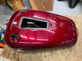 Candy Red Gas Tank Harley FXCW Rocker 2010 2009 Emblems Nice!