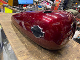 Candy Red Gas Tank Harley FXCW Rocker 2010 2009 Emblems Nice!