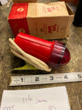 Vtg Lennan Life Saver Marine Flashlight Red Dome Lens Orig Box Floating Safety