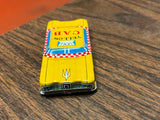 Vtg 1950s Made In Japan Tin Litho Flat Taxi Cab Yellow Car Toy