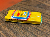 Vtg 1950s Made In Japan Tin Litho Flat Taxi Cab Yellow Car Toy