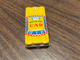 Vtg 1950s Made In Japan Tin Litho Flat Taxi Cab Yellow Car Toy