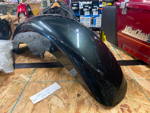 Black Pearl Front Fender Harley Fatboy OEM Double red pin Factory FLSTF