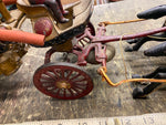 Antique Hubley Dent Cast Iron Toy fire men Truck Carriag Horses Pumper 20's 22"