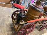 Antique Hubley Dent Cast Iron Toy fire men Truck Carriag Horses Pumper 20's 22"