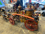 Antique Hubley Dent Cast Iron Toy fire men Truck Carriag Horses Pumper 20's 22"