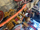 Antique Hubley Dent Cast Iron Toy fire men Truck Carriag Horses Pumper 20's 22"