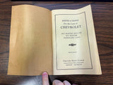 OEM Vtg Owners manual Book 1937 Chevrolet Original Chevy Deluxe Master Coupe Rod