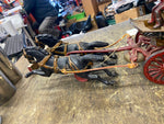 Antique Hubley Dent Cast Iron Toy fire men Truck Carriag Horses Pumper 20's 22"