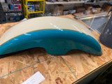 turquoise Creme Front Fender Harley Fatboy Custom Softail Chopper