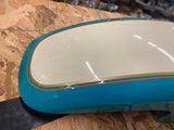 turquoise Creme Front Fender Harley Fatboy Custom Softail Chopper