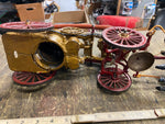 Antique Hubley Dent Cast Iron Toy fire men Truck Carriag Horses Pumper 20's 22"