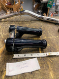 oem BLACK 1 1/4 HANDLEBAR RISERS 5" TALL HARLEY DYNA FAT BOB FXDF Custom Harley