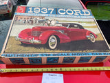 Vtg AMT 1/12 scale model kit 1937 Cord 812 Supercharged Convertible Coupe!