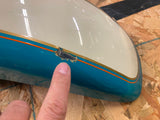 turquoise Creme Front Fender Harley Fatboy Custom Softail Chopper