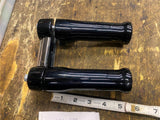 oem BLACK 1 1/4 HANDLEBAR RISERS 5" TALL HARLEY DYNA FAT BOB FXDF Custom Harley