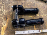 oem BLACK 1 1/4 HANDLEBAR RISERS 5" TALL HARLEY DYNA FAT BOB FXDF Custom Harley