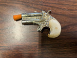Vtg HIDE-AWAY TOY CAP Shooting Toy DERRINGER Tested Works Metal Made In Spain