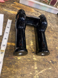 oem BLACK 1 1/4 HANDLEBAR RISERS 5" TALL HARLEY DYNA FAT BOB FXDF Custom Harley
