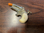 Vtg HIDE-AWAY TOY CAP Shooting Toy DERRINGER Tested Works Metal Made In Spain