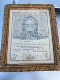 1904 Certificate Comfirmation Robt D Pearson Framed Shartlesville Pa  NIce Frame