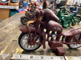 Harley Patrol Motorcycle Police Cast Iron Toy Hubley Collector Vtg