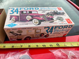 Vtg AMT 1/25 1934 Ford Pickup "3 in 1" Customizing Model Kit T134-149
