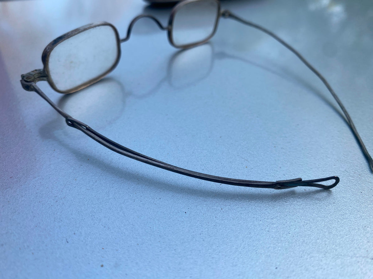 Antique 1840's Coin silver Spectacles Glasses PRe civil war Case ...