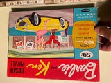 1962 Barbie & Ken Doll Puzzle Poster Great Graphix Austin Healey Collectible!