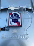 Pabst Blue Ribbon Beer Stein Light up Sign Tavern Man Cave BAr Room Collectible