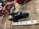Crash CAr Motorcycle Police Figurine Cast Iron Toy Hubley Champion Trike repop