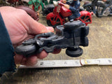 Crash CAr Motorcycle Police Figurine Cast Iron Toy Hubley Champion Trike repop