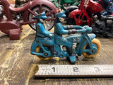 Motorcycle Police Figurine Cast Iron Toy Hubley Champion Passenger 30's Harley