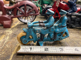Motorcycle Police Figurine Cast Iron Toy Hubley Champion Passenger 30's Harley