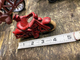 Motorcycle Police Figurine Cast Iron Toy Hubley Champion Rubber tire 30's Harley