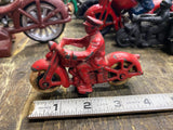 Motorcycle Police Figurine Cast Iron Toy Hubley Champion Rubber tire 30's Harley
