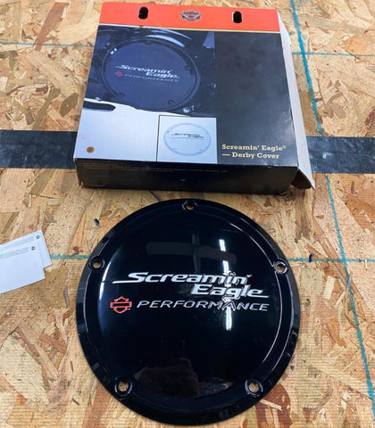Screamin Eagle derby Clutch cover Black Harley Touring Softail Heritage FXLR M8