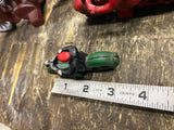 Motorcycle Police Figurine Cast Iron Toy Hubley Champion Rubber tires 30's Green