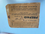 1952 Railway Express Shipping Label Railroad Train Vtg Collectible Advertising