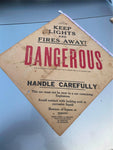 Railroad Car Sign Dangerous Railroad Train Vtg Collectible Advertising Memorabil