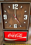 Vtg ENJOY COCA-COLA Wall Clock 18" Advertising Soda Coke 70's Man Cave Collectib