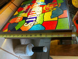 Vtg stained glass light SCHMIDT'S beer sign Breweriana Advertising 70's 16x17 !