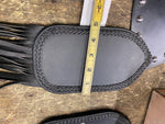 USA Fender Mud Flap Motorcycle Harley Honda Fringe Braid Leather Custom Made!