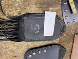 USA Fender Mud Flap Motorcycle Harley Honda Fringe Braid Leather Custom Made!