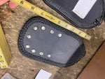 USA Fender Mud Flap Motorcycle Harley Honda Vulcan Braided Leather Custom Made!