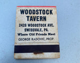 Vtg 1950's Match pack book Woodstock Tavern Swissvale pa Pinup Girl Advertising