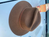 Bailey Bollman Company Fedora Hat Wool Cashmere Brown Size Sm USA Made Gangster