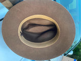 Bailey Bollman Company Fedora Hat Wool Cashmere Brown Size Sm USA Made Gangster
